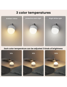 Bombillas Recargables E26 SCOPOW 5W 3 Colores Control Remoto 2