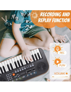 Kmise Mini Piano 32 Teclas Portátil para Niños con 30 Canciones 2