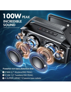 Altavoz Bluetooth W-KING D9-1 60W Impermeable 40H 2