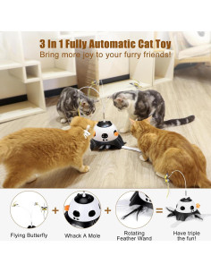 Juguete Automático para Gatos AIPERRO 3-en-1 Interactivo 2
