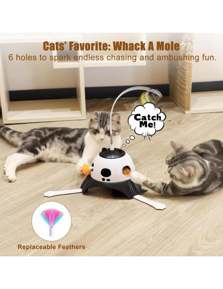 Juguete Automático para Gatos AIPERRO 3-en-1 Interactivo