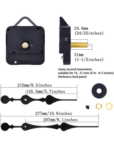 Mecanismo de Reloj Hicarer 31 mm Alto Torque para Pared