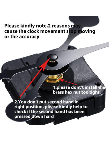 Mecanismo de Reloj Hicarer 31 mm Alto Torque para Pared