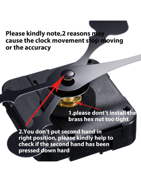Mecanismo de Reloj Hicarer 31 mm Alto Torque para Pared
