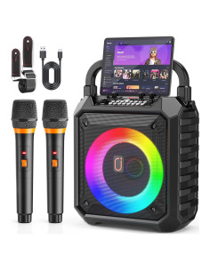 Máquina de Karaoke JYX T17-T con 2 Micrófonos Inalámbricos