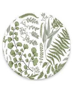 Alfombrilla de Ratón Nphuriy Hojas Vintage 20.1 cm Redonda