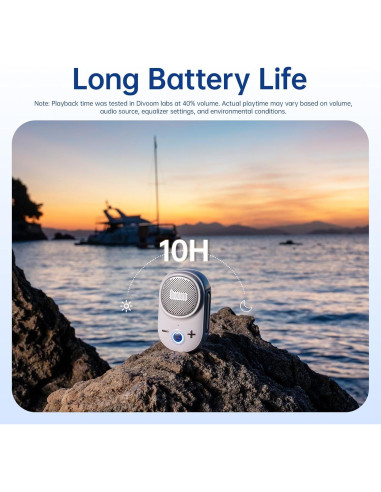 Divoom Itour-S Altavoz Bluetooth Mini Impermeable 10h