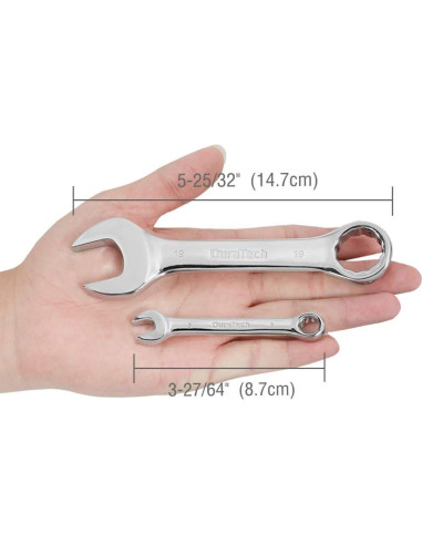 Juego de Llaves Combinadas Stubby DURATECH 12 Piezas 8-19mm