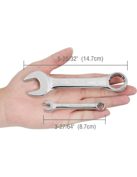 Juego de Llaves Combinadas Stubby DURATECH 12 Piezas 8-19mm