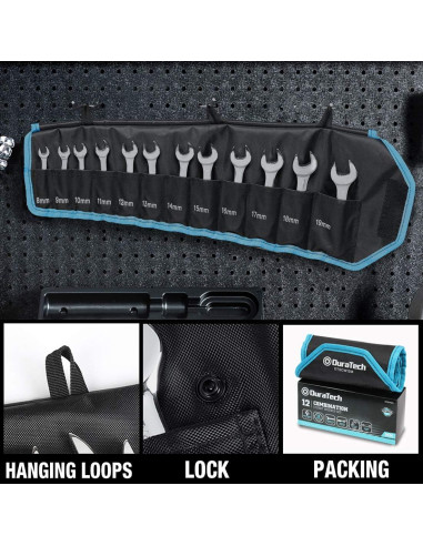 Juego de Llaves Combinadas Stubby DURATECH 12 Piezas 8-19mm