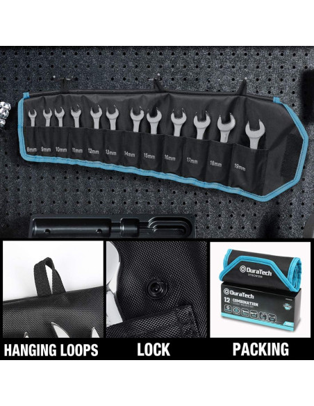 Juego de Llaves Combinadas Stubby DURATECH 12 Piezas 8-19mm