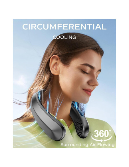 Ventilador de Cuello Nhpoi R5 Recargable 5200mAh 3 Velocidades