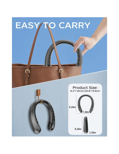 Ventilador de Cuello Nhpoi R5 Recargable 5200mAh 3 Velocidades