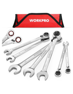 Set de Llaves de Vaso Reversible WORKPRO 7 Piezas 3 en 1