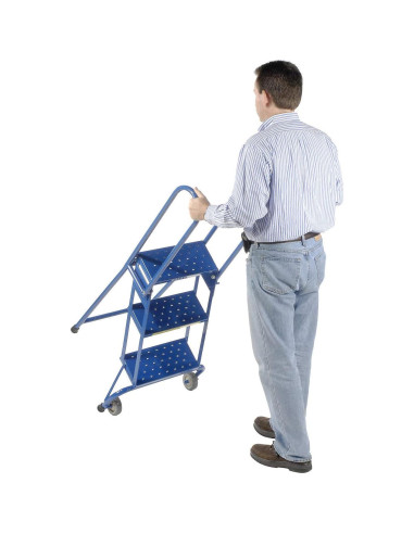 Escalera Plegable Ballymore 3 Peldaños 158,76 kg Azul