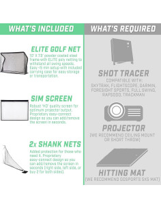 Paquete Simulador de Golf GoSports 3,05m x 2,29m 2