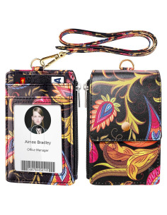 Porta Credencial ELV con Correa y Bloqueo RFID 12x8 cm