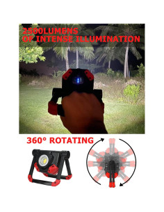 Luz de Trabajo LED Recargable Luxallus 2500LM 12H IPX4 2