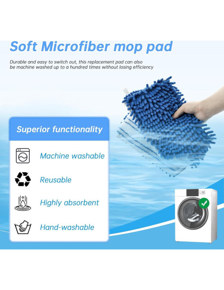 Paquete de 4 cabezales de mopa O-Cedar Dual Action 50x14.5cm