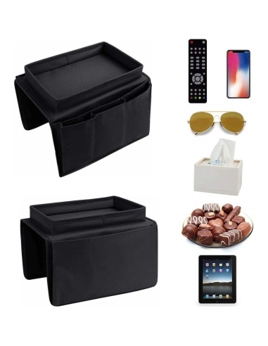 Organizador de Reposabrazos AstonTex Negro con 5 Bolsillos