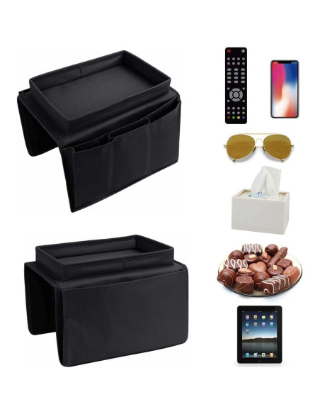 Organizador de Reposabrazos AstonTex Negro con 5 Bolsillos