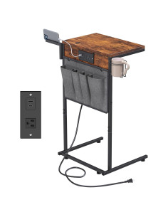 Mesa Lateral C Evermagin con Estación de Carga y Almacenamiento