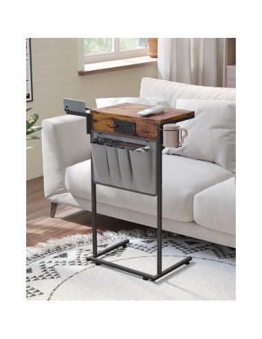 Mesa Lateral C Evermagin con Estación de Carga y Almacenamiento