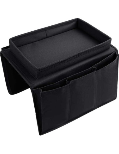 Organizador de Reposabrazos AstonTex Negro con 5 Bolsillos