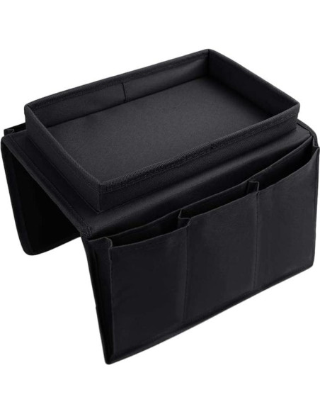 Organizador de Reposabrazos AstonTex Negro con 5 Bolsillos