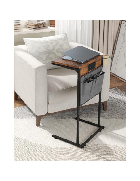 Mesa Lateral C Evermagin con Estación de Carga y Almacenamiento