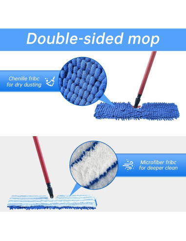 Paquete de 4 cabezales de mopa O-Cedar Dual Action 50x14.5cm