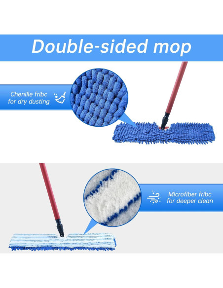 Paquete de 4 cabezales de mopa O-Cedar Dual Action 50x14.5cm