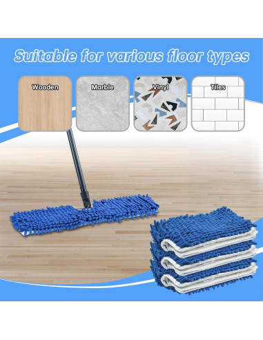 Paquete de 4 cabezales de mopa O-Cedar Dual Action 50x14.5cm