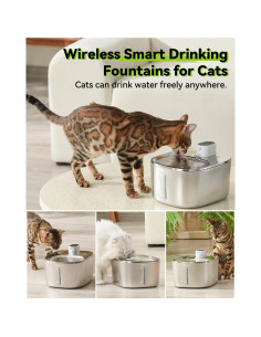 Fuente de Agua Inalámbrica APETDOLA 4L para Gatos y Perros 2