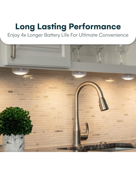 Luz LED Puck Inalámbrica London Johnson 3 Piezas Control Remoto