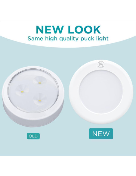 Luz LED Puck Inalámbrica London Johnson 3 Piezas Control Remoto