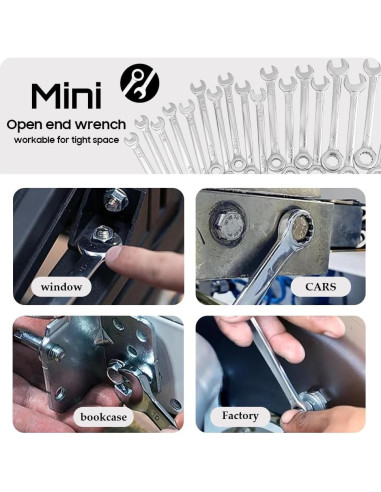 Juego de 20 Llaves Combinadas Eyech 4-11mm y 5-11mm