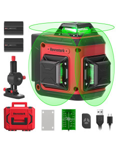 Nivel Láser Revvstark 3x360 Autonivelante con Control Remoto