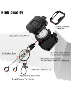 Soporte Retráctil ELV 2 Paquete con Mosquetón y Bloqueo 2