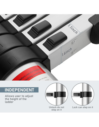 Escalera Telescópica GCCSJ 3.20m Aluminio 150kg Plegable