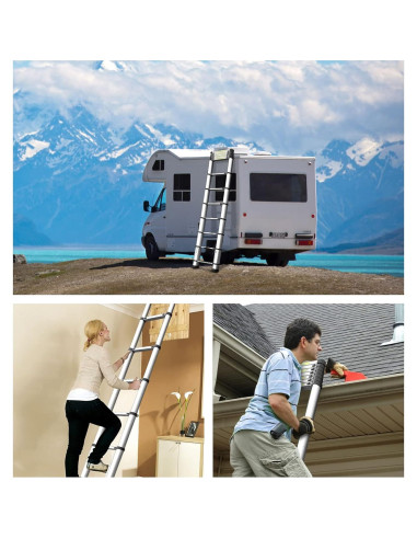 Escalera Telescópica GCCSJ 3.20m Aluminio 150kg Plegable