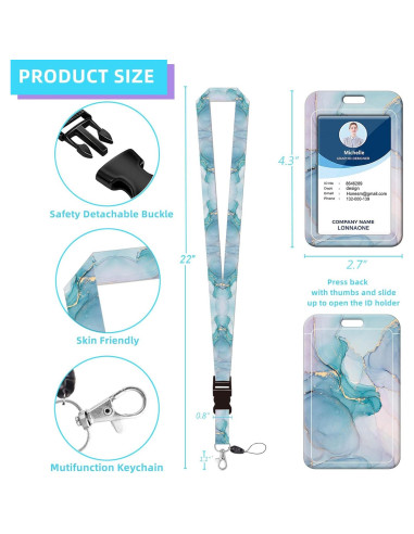 Porta Credencial Yecitona con Cordón Desmontable y Carrete