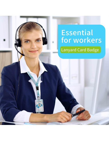 Porta Credencial Yecitona con Cordón Desmontable y Carrete