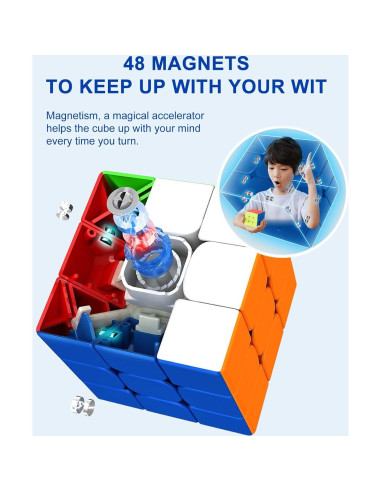 Cubo de Velocidad Magnético CFMOUR 3x3 - 48 Imanes