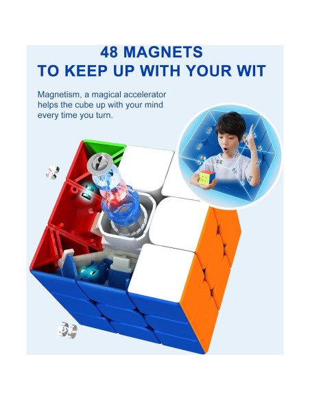 Cubo de Velocidad Magnético CFMOUR 3x3 - 48 Imanes