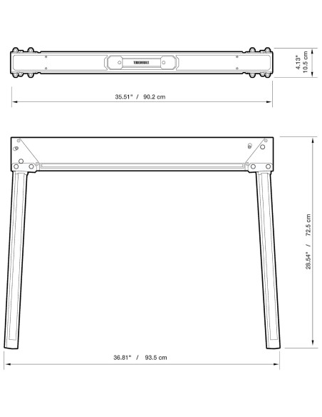 Caballetes Plegables ToughBuilt TB-C300 - 2 Paquete 499 kg