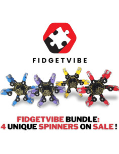 Juego de 4 Spinners Fidget FIDGETVIBE Coloridos para Niños 2