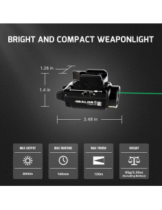 Linterna Táctica OLIGHT Baldr S 800 Lúmenes USB Verde 2