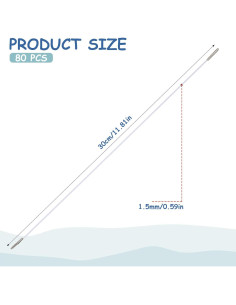 Cuerda Elástica 80 Pcs FdcLixuvol 30 cm con Extremos de Metal 2