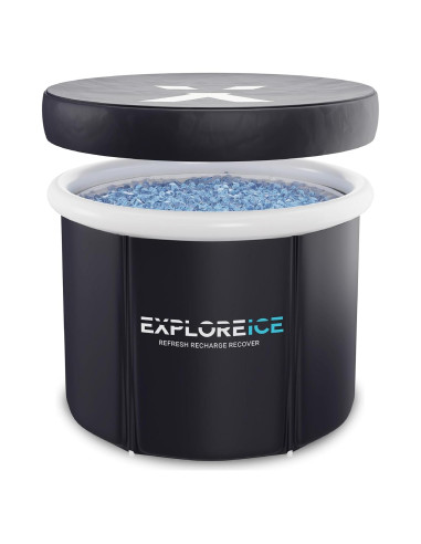 Bañera de Hielo Pro Max Explorar 400L Portátil Negra/Blanca
